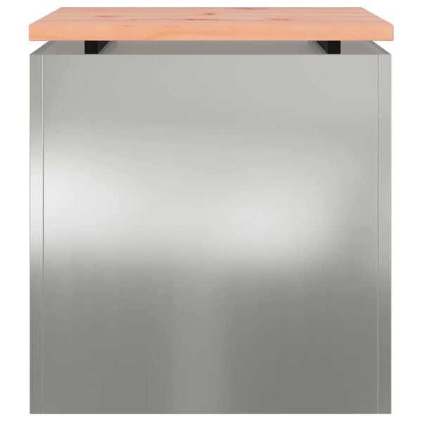 vidaXL Kerti pad Ez&uuml;st 40 x 40 x 43 cm Horganyzott ac&eacute;l