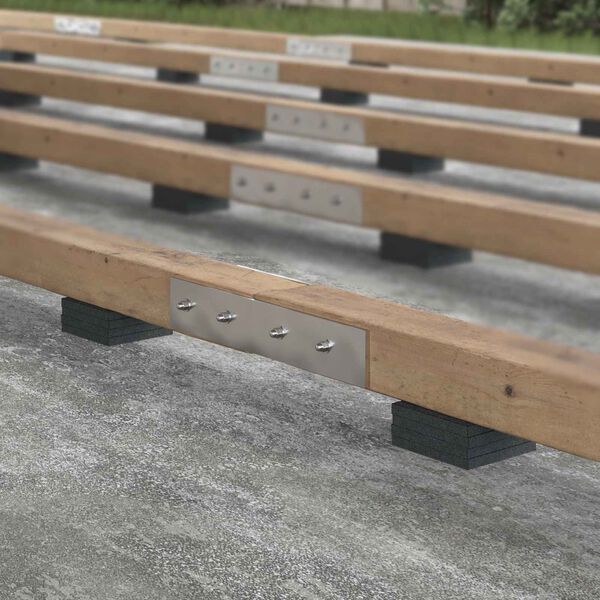 vidaXL Gumi granul&aacute;tum teraszpad Fekete 9 x 9 x 1 cm Gumi