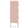 vidaXL Highboard rózsaszín 68x39x123 cm Acél