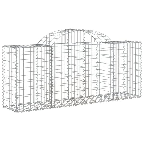 vidaXL 9 db íves horganyzott vas gabion kosár 200x50x80/100 cm