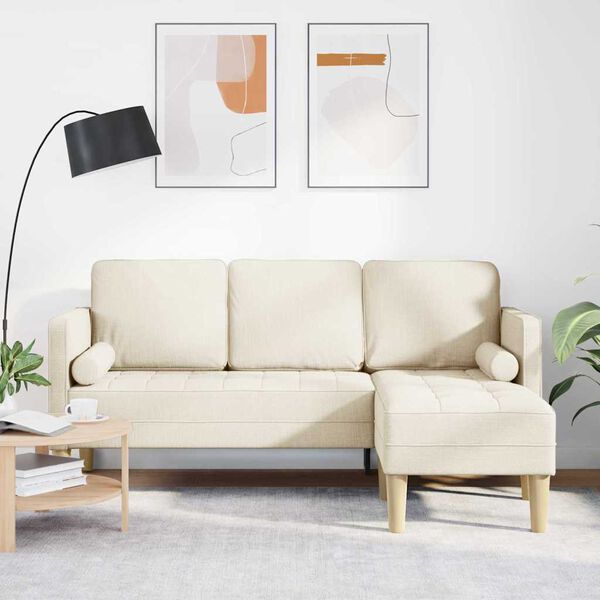 vidaXL Kanap&eacute; Szett p&aacute;rn&aacute;val V&aacute;szon Poli&eacute;szter