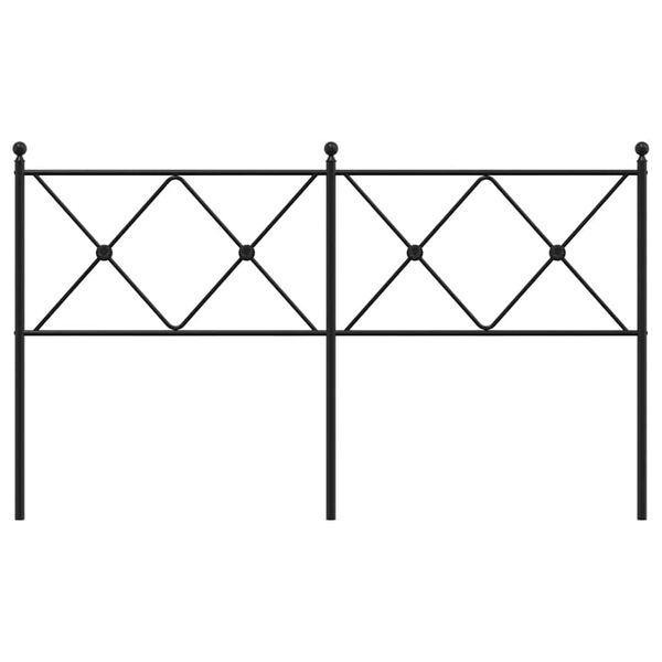 vidaXL fekete f&eacute;m csere fejt&aacute;mla 160 cm