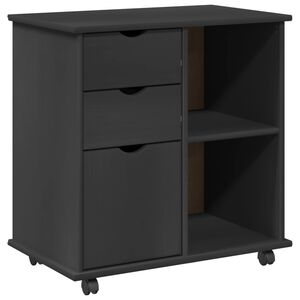vidaXL G&ouml;rgős szekr&eacute;ny Sz&uuml;rke 63,5 x 39 x 65,5 cm T&ouml;m&ouml;r fenyőfa