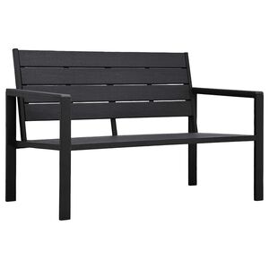 vidaXL fekete faut&aacute;nzat&uacute; HDPE kerti pad 120 cm
