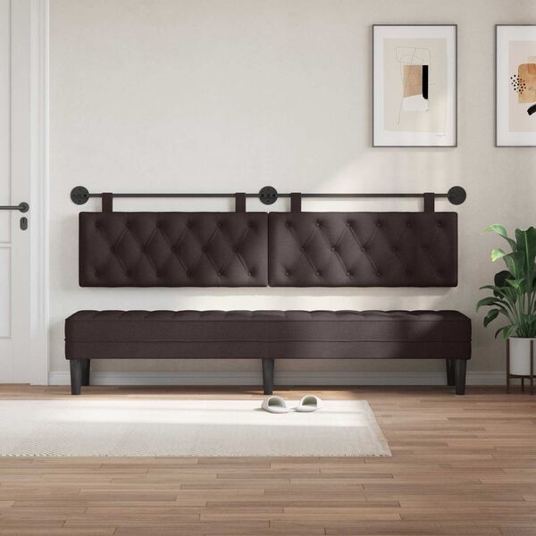 vidaXL Fali Fejt&aacute;mla S&ouml;t&eacute;t Barna 210 x 55 x 7 cm sz&ouml;vet