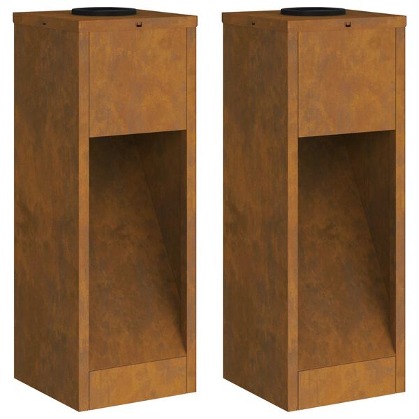 vidaXL Napelemes LED Útjelző Lámpa 2 pcs Galvanizált Galvanizált