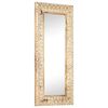 vidaXL k&eacute;zzel faragott t&ouml;m&ouml;r mang&oacute;fa t&uuml;k&ouml;r 110 x 50 x 2,6 cm