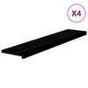 vidaXL l&eacute;pcsőfokok 4 db barna-fekete 120x30x2 cm t&ouml;m&ouml;r fa t&ouml;lgyfa