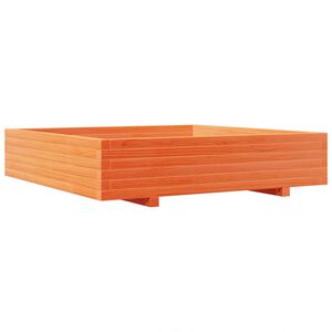 vidaXL viaszbarna t&ouml;m&ouml;r fenyőfa kerti vir&aacute;gl&aacute;da 110x110x26,5 cm