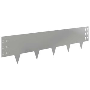 vidaXL Fűszeg&eacute;lyez&eacute;s 30 db 100 x 25 cm Ac&eacute;l Ez&uuml;st