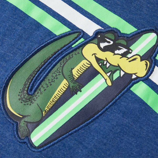 Sötétkék melange gyerekpóló 128