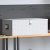 vidaXL ezüstszínű alumínium tárolóláda 90 x 47 x 33,5 cm