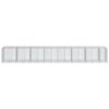vidaXL horganyzott vas gabion kosár fedéllel 750 x 100 x 100 cm