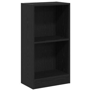 vidaXL fekete t&ouml;lgy szerelt fa k&ouml;nyvespolc 40x24x76 cm