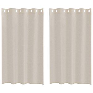 vidaXL Voile F&uuml;gg&ouml;ny 2 db Homoksz&iacute;n 140 x 175 cm Poli&eacute;szter