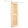 vidaXL Cs&uacute;sz&oacute; ajt&oacute; Term&eacute;szetes &eacute;s Feh&eacute;r 70 x 210 cm Szil&aacute;rd Fenyőfa
