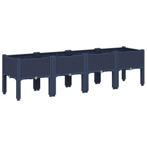 vidaXL k&eacute;ksz&uuml;rke PP r&aacute;csos kerti &uuml;ltetől&aacute;da 160 x 40 x 42 cm