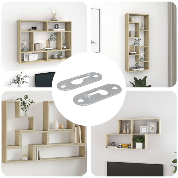 vidaXL Kulcslyuk Akaszt&oacute; 2 pcs Ez&uuml;st 45 x 16 x 3.5 mm Vas