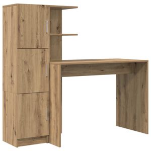 vidaXL Asztal Artisan t&ouml;lgy 133.5 x 50 x 124 cm 2 db