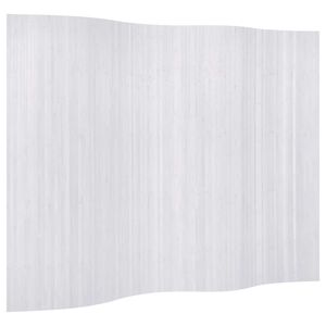 vidaXL feh&eacute;r bambusz parav&aacute;n sz&eacute;less&eacute;ge 250 cm magass&aacute;ga 165 cm