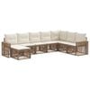 vidaXL Kerti Kanap&eacute; Szett 8 pcs Beige &eacute;s Kr&eacute;msz&iacute;nű polirattan