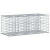 vidaXL Gabion emelt &aacute;gy 140 x 60 x 55 cm Horganyzott Ac&eacute;l Ez&uuml;st