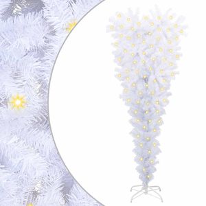 vidaXL Mű kar&aacute;csonyfa 150 LED-del &aacute;llv&aacute;nnyal Feh&eacute;r 120 cm PVC &eacute;s Ac&eacute;l