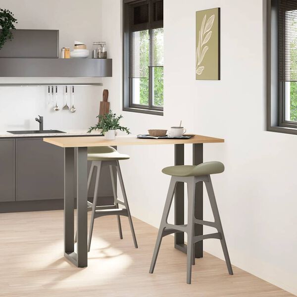 vidaXL 2 db antracitsz&uuml;rke U-alak&uacute; ac&eacute;l b&aacute;rasztall&aacute;b 50x(100-101) cm