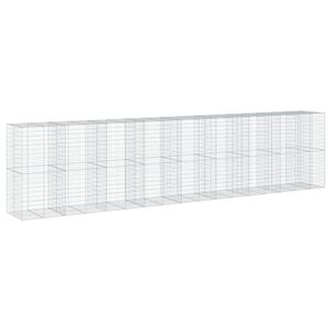 vidaXL horganyzott vas gabion kos&aacute;r fed&eacute;llel 850 x 100 x 200 cm