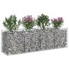 vidaXL Gabion emelt &aacute;gy Ez&uuml;st 200 x 50 x 60 cm Horganyzott ac&eacute;l