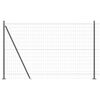 vidaXL Ker&iacute;t&eacute;s oszlopokkal Sz&uuml;rke 1,6 x 10 m Ac&eacute;l &eacute;s PVC