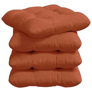 vidaXL &Uuml;lőp&aacute;rn&aacute;k 4 db B&aacute;rsonyos sz&ouml;vet Piros Narancs 45 x 45 cm