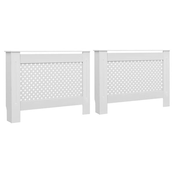 vidaXL 2 db feh&eacute;r MDF radi&aacute;torburkolat 112 x 19 x 81,5 cm