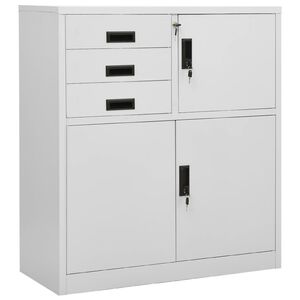 vidaXL vil&aacute;gossz&uuml;rke ac&eacute;l irodai szekr&eacute;ny 90 x 40 x 102 cm