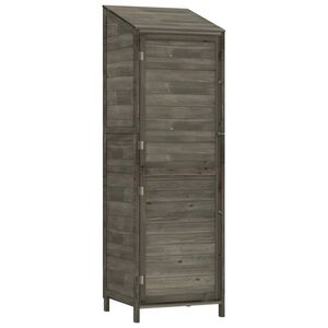 vidaXL antracit t&ouml;m&ouml;r fenyőfa kerti f&eacute;szer 55x52x174,5 cm