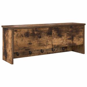 vidaXL Fali Kab&aacute;thorog Falra szerelhető F&uuml;st&ouml;lt t&ouml;lgy 80 x 20 x 30 cm