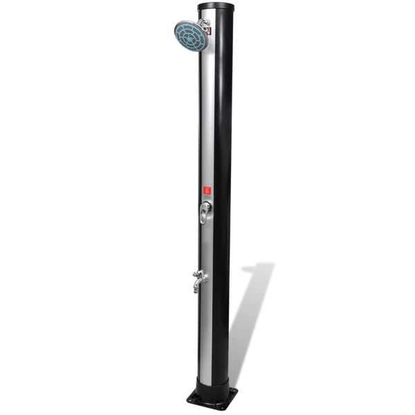 Kültéri szolárzuhany zuhanyfejjel és csapteleppel 35 L