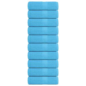vidaXL Mosd&oacute;t&ouml;r&ouml;lk&ouml;zők FROGN 10 db T&uuml;rkiz 30 x 30 cm 360 100% Pamut