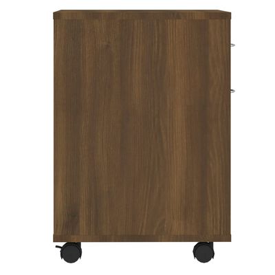 vidaXL barna tölgy színű szerelt fa kerekes szekrény 45 x 38 x 54 cm
