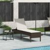 vidaXL barna polyrattan napoz&oacute;&aacute;gy p&aacute;rn&aacute;val 55x200x44 cm