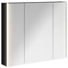 vidaXL F&uuml;rdőszobai t&uuml;k&ouml;rszekr&eacute;ny Fekete t&ouml;lgy 83,5 x 15,5 x 70 cm