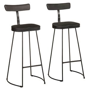 vidaXL 2 db fekete t&ouml;m&ouml;r mang&oacute;fa b&aacute;rsz&eacute;kek 49x43x103 cm