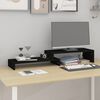 vidaXL fekete t&ouml;m&ouml;r fenyőfa monitor&aacute;llv&aacute;ny (52-101) x 22 x 14 cm