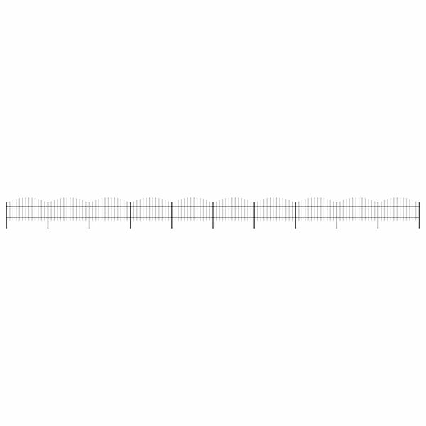 vidaXL fekete ac&eacute;lker&iacute;t&eacute;s l&aacute;ndzs&aacute;s tetejű 1781,5 x 125 cm