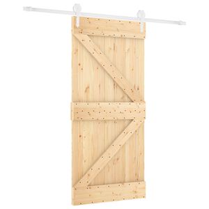 vidaXL Cs&uacute;sz&oacute; ajt&oacute; Term&eacute;szetes &eacute;s Feh&eacute;r 90 x 210 cm T&ouml;m&ouml;r Fenyőfa