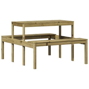 vidaXL impregn&aacute;lt fenyőfa piknik asztal 110 x 134 x 75 cm