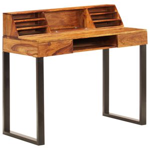 vidaXL t&ouml;m&ouml;r ak&aacute;cf&aacute;b&oacute;l &eacute;s ac&eacute;l asztal 110 x 50 x 94 cm