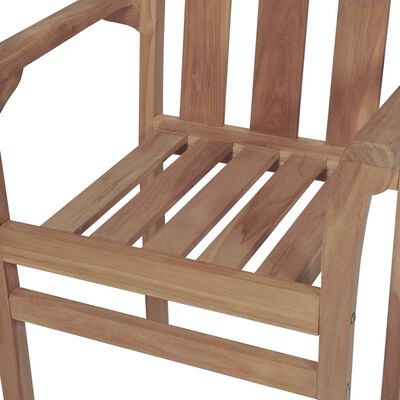vidaXL 2 db tömör tíkfa kerti szék bézs párnákkal