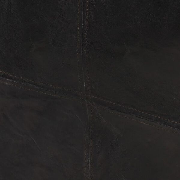 vidaXL fekete kétszemélyes valódi bőr kanapé