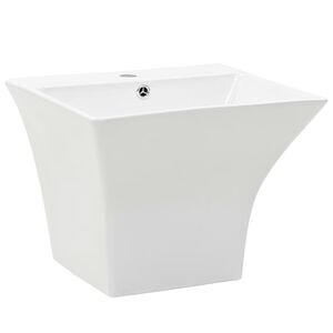 vidaXL falra szerelhető feh&eacute;r ker&aacute;mia mosd&oacute;kagyl&oacute; 500 x 450 x 410 mm